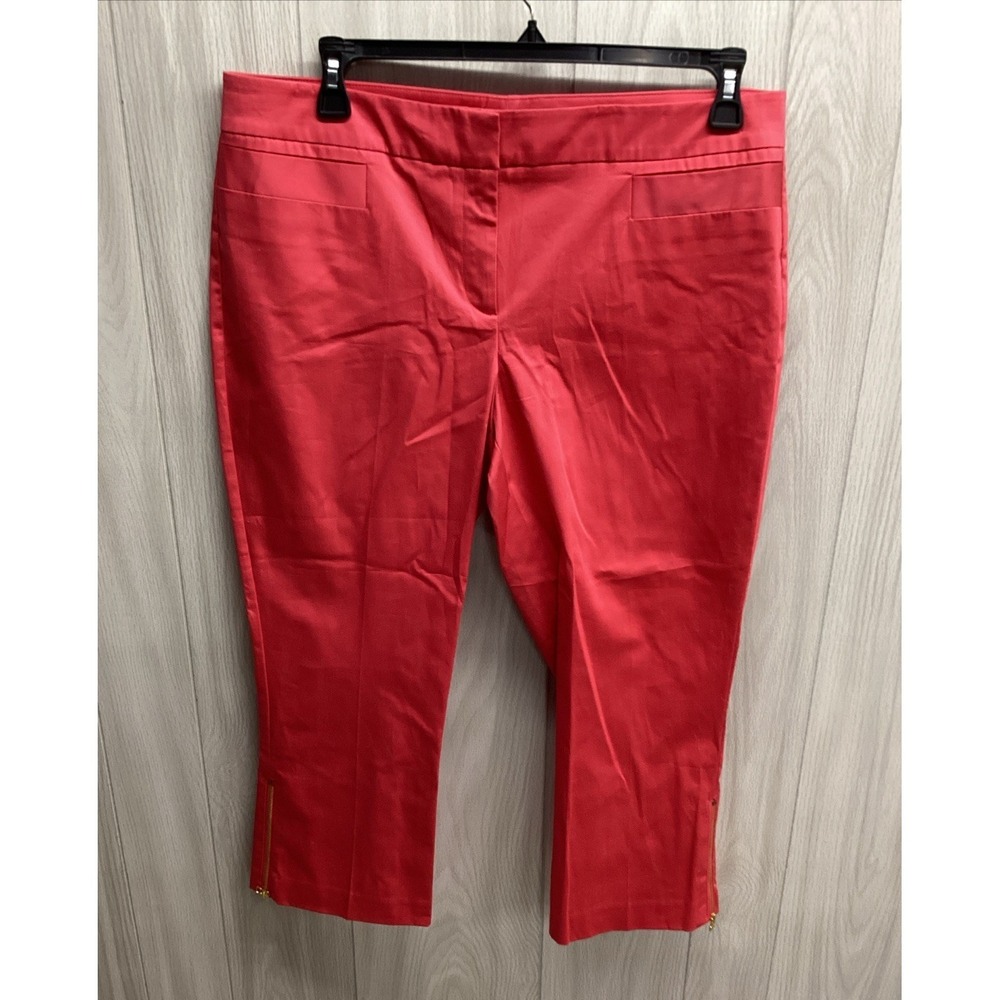7th‎ AVENUE Women's (Size 14) Dressy Capri Pants Hook & Eye Cotton Stretch
